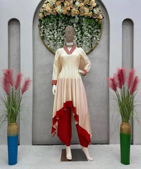 Indian Bollywood Ethnic Silk Suit Dhoti Piece Set – Inshopcart