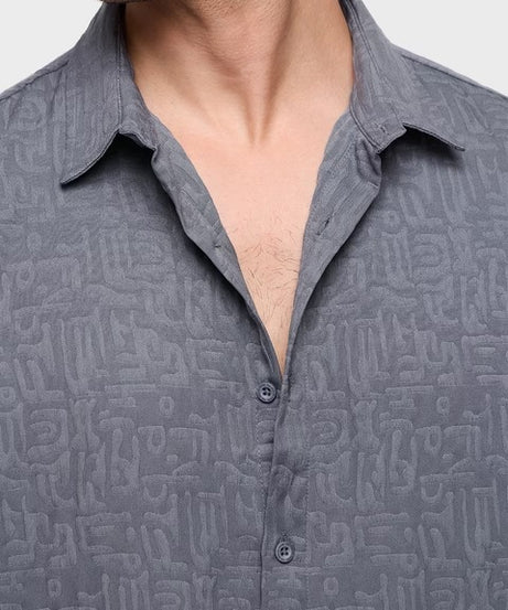 Graphite Men Textured Shirts