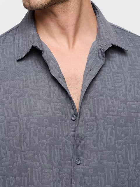 Graphite Men Textured Shirts