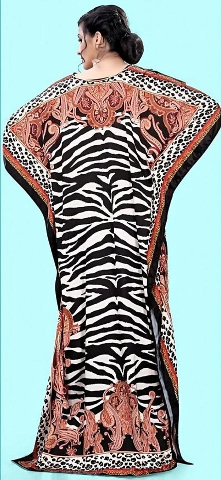 Women's Kaftan Dress Half Sleeve Beach Cover Up Printed caftan,Gift for her