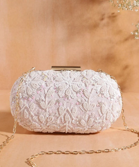 Single Side Work Oval Clutch