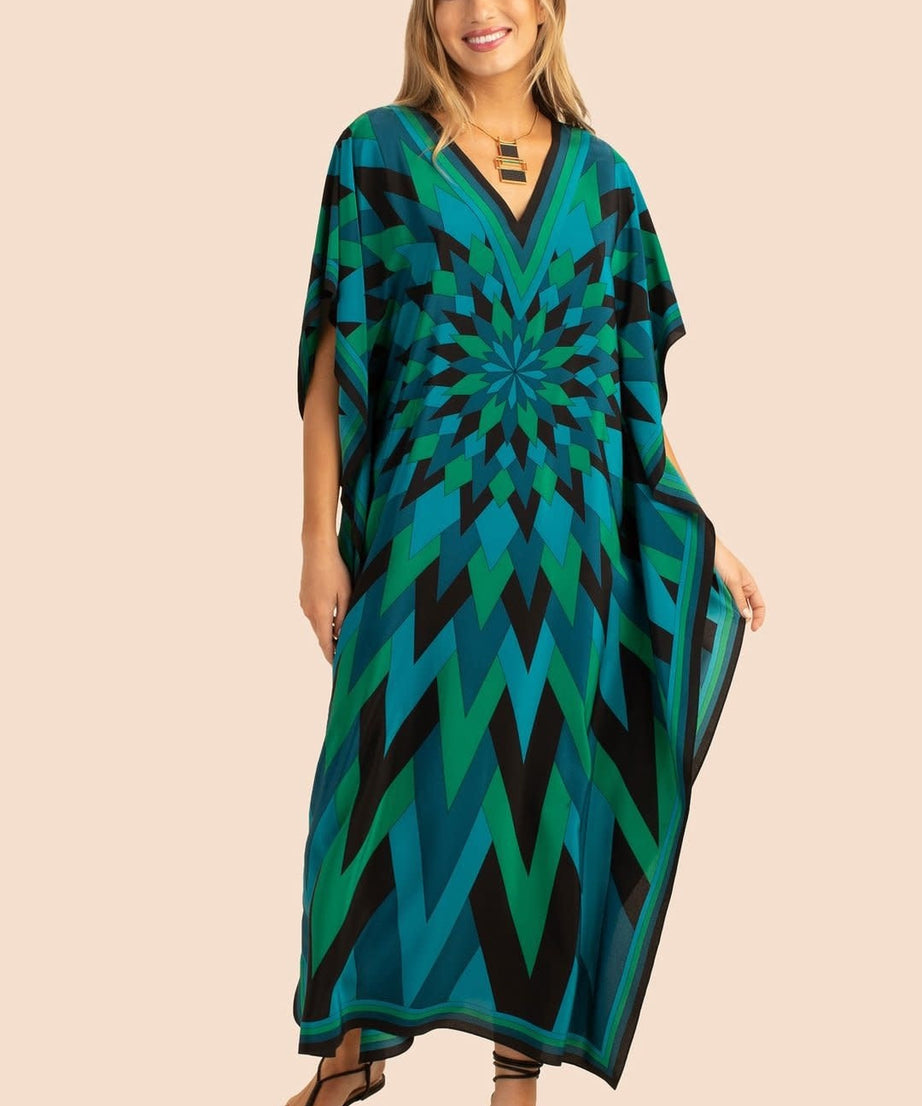 Elegant Silk Crepe Kaftan - Luxurious, Lightweight Caftan For Women's