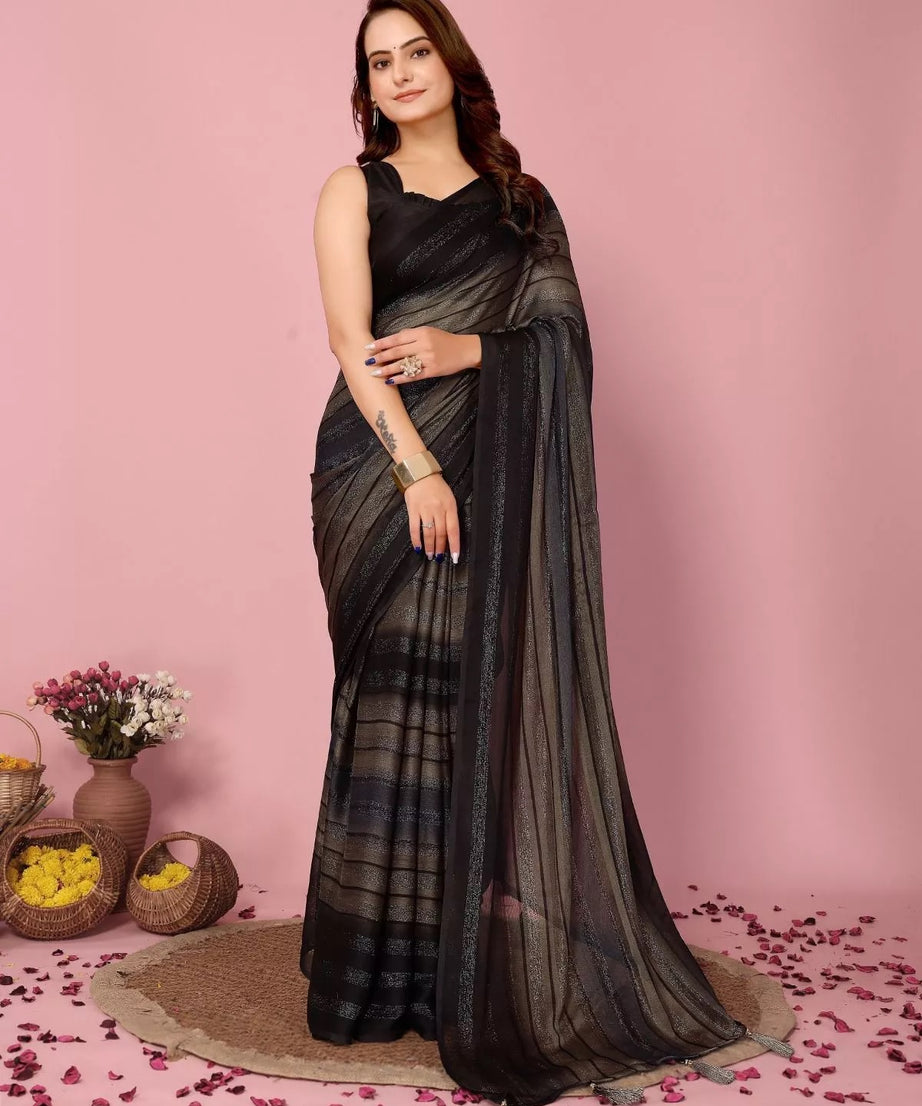 Traditional Rangoli Zari Silk Saree,Bollywood Wedding Sari Blouse