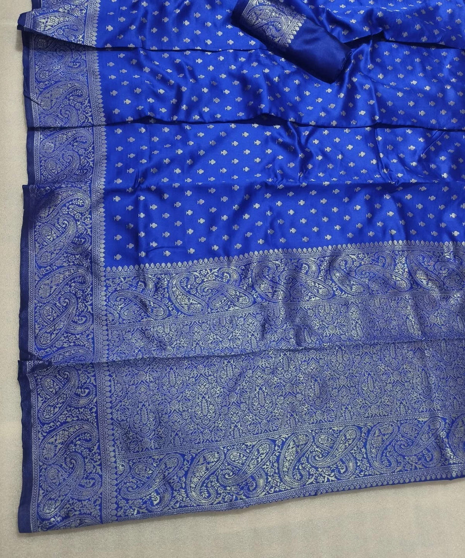 Pure Banarasi Silk Saree with Rich Pallu and Blouse Piece