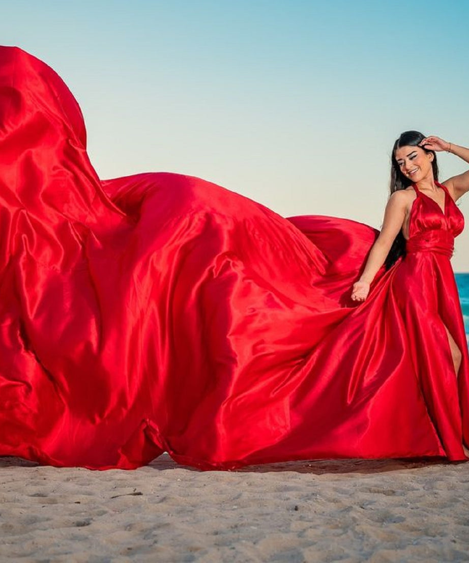 Long Flying Dress | Flying Dress for Photoshoot| Train Dress