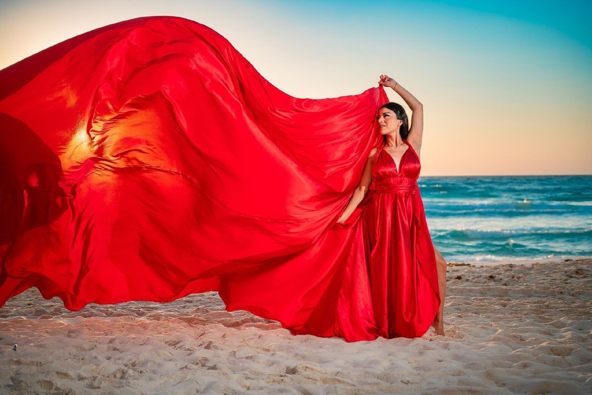 Long Flying Dress | Flying Dress for Photoshoot| Train Dress