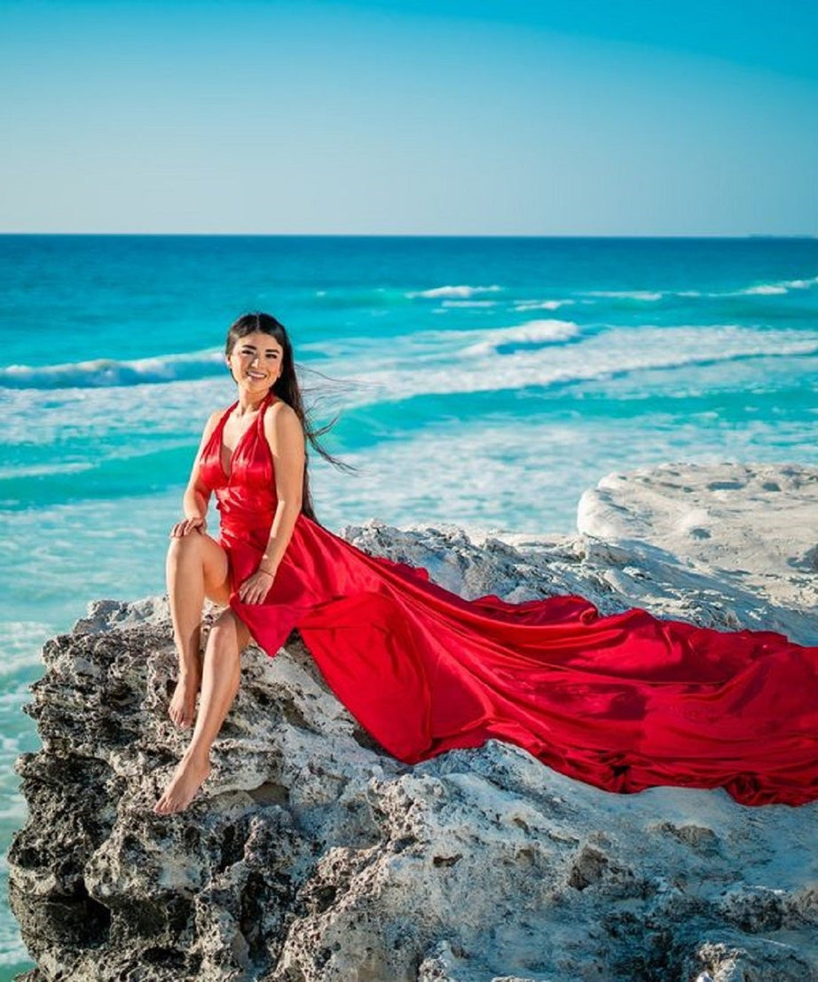 Long Flying Dress | Flying Dress for Photoshoot| Train Dress