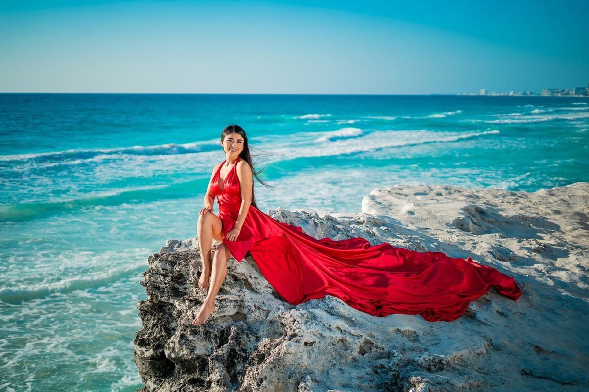 Long Flying Dress | Flying Dress for Photoshoot| Train Dress