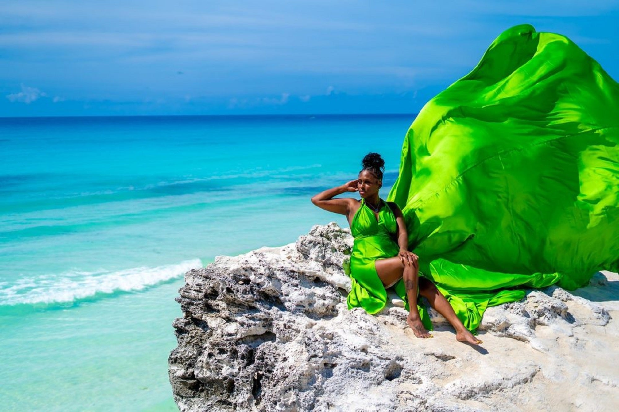 Long Train Photoshoot Dress |Satin Flying Dress Engagement Dress