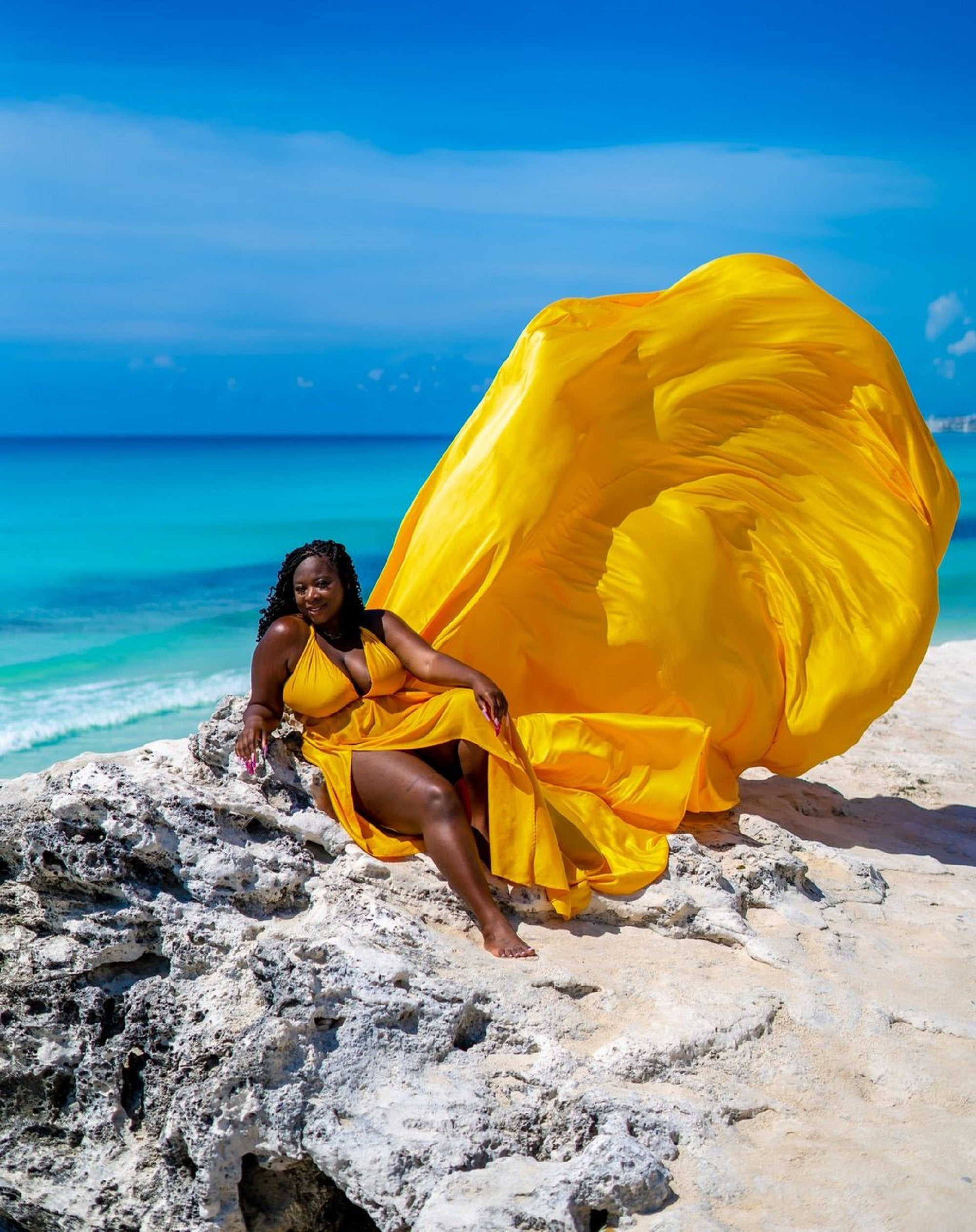 long Satin yellow dress, Flying satin dress, Long train dress
