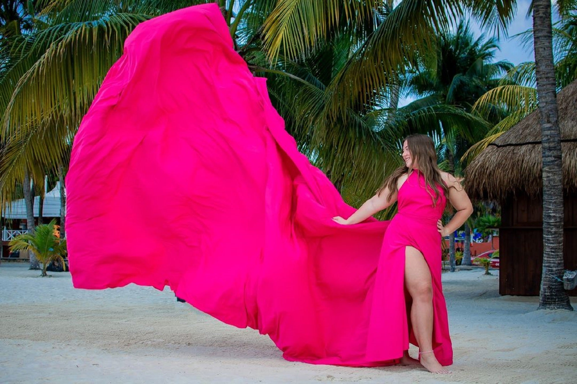 Long Flying Dress | Flying Dress for Photoshoot | Satin Dress