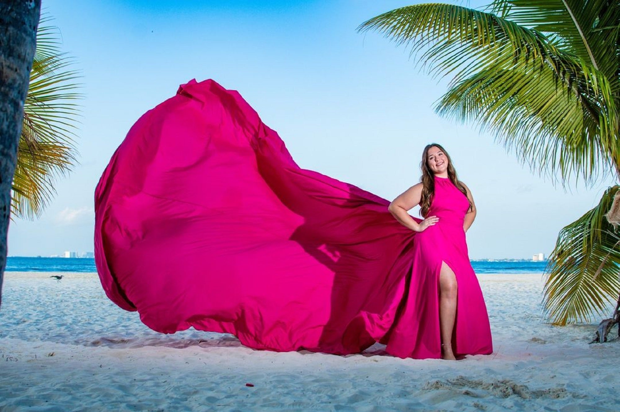 Long Flying Dress | Flying Dress for Photoshoot | Satin Dress