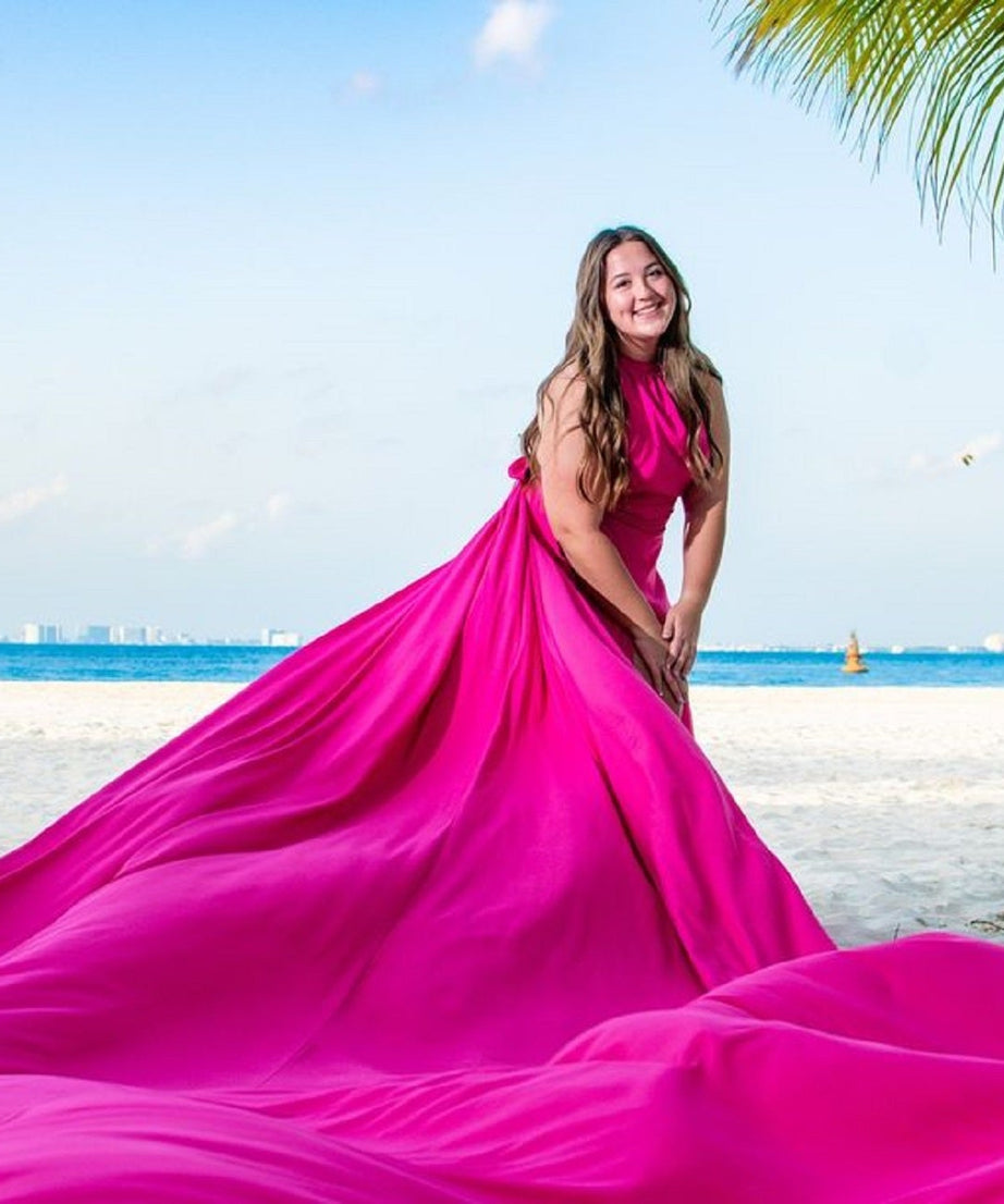 Long Flying Dress | Flying Dress for Photoshoot | Satin Dress