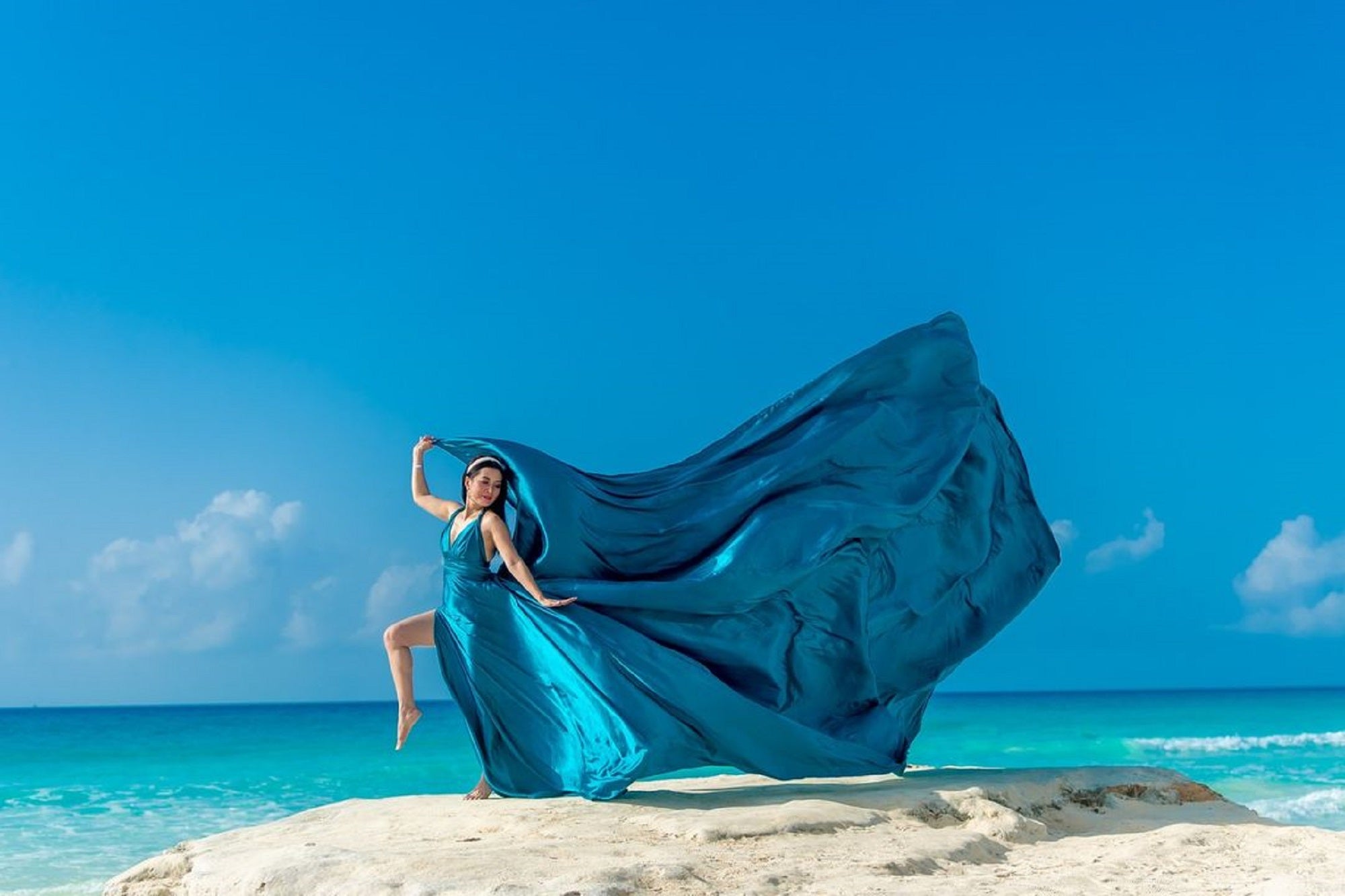 Flying Dress for Photoshoot, Long Flying Dress, Flying Dress Santorini