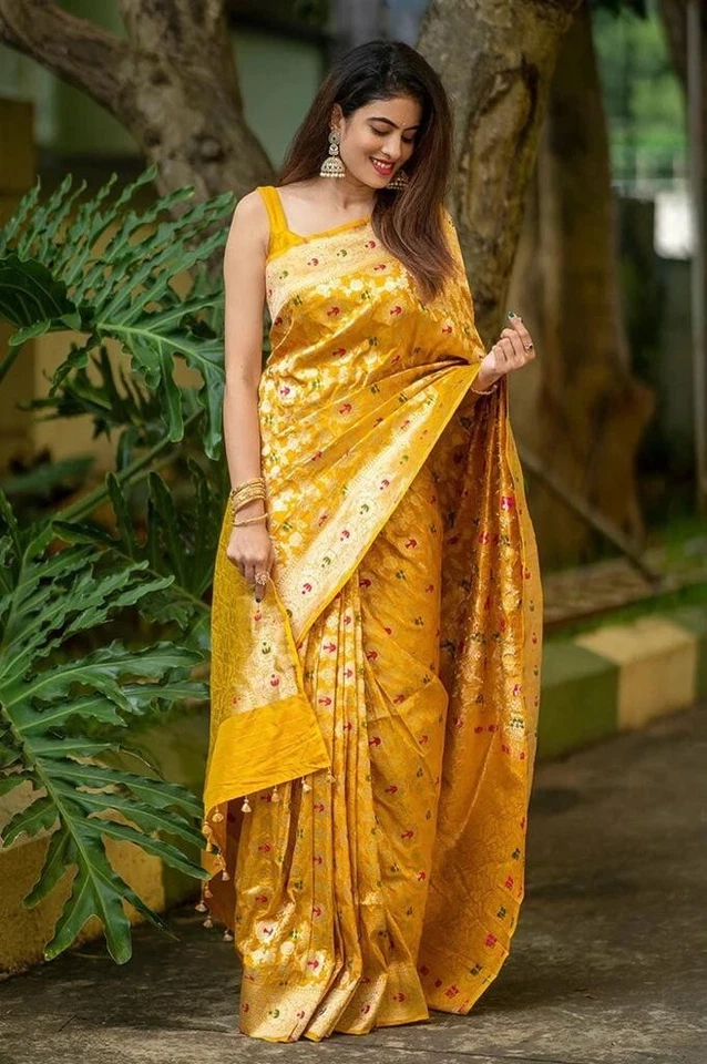 Banarasi Soft Silk Bollywood Function Wear Saree With Blouse 11-VD
