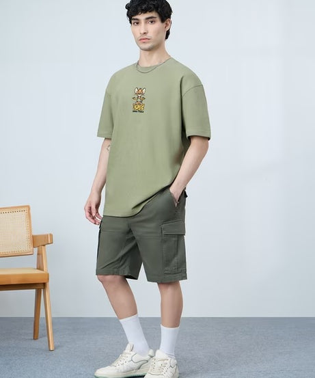 Tom & Jerry Ottoman Inner Peace Oversized T-Shirts