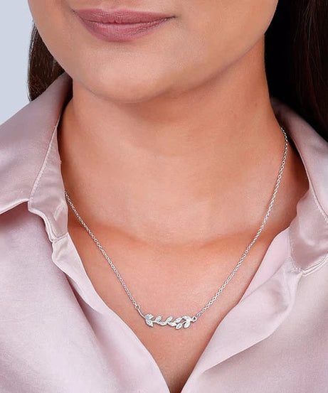 Silver Leaf Necklace