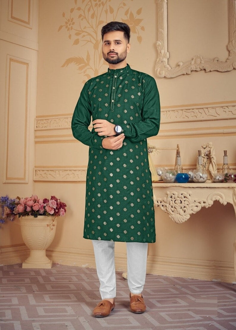 Pure Cotton Kurta Pajama Set For Men's