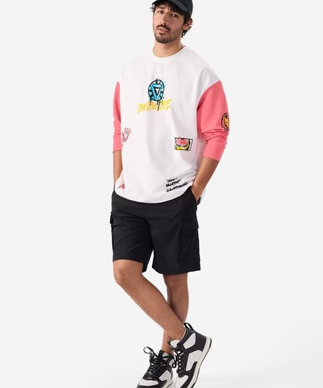 Iron-Man Graffiti Oversized Full Sleeve T-Shirts
