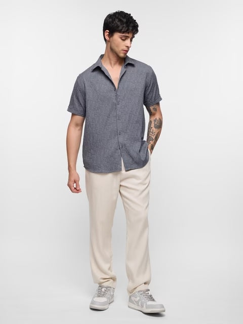 Graphite Men Textured Shirts