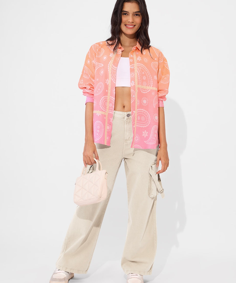 TSS Originals  Mellow Paisley Women Boyfriend Shirts