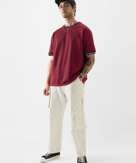 Brick Red Oversized T-Shirts