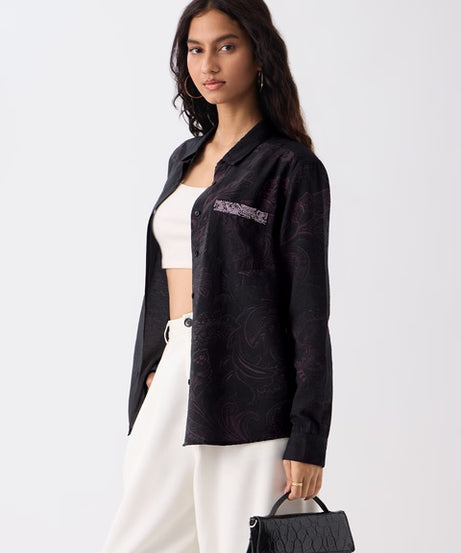 Vintage Violet Women Boyfriend Shirts