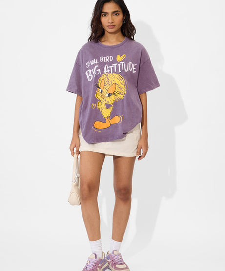 Looney Tunes Big Attitude Women Oversized T-Shirts