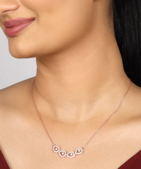 Rose Gold Peary Love Necklace