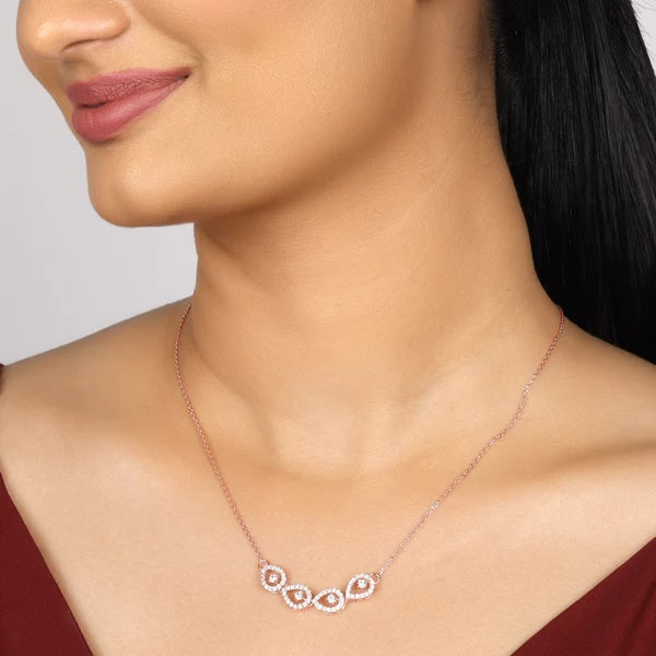 Rose Gold Peary Love Necklace