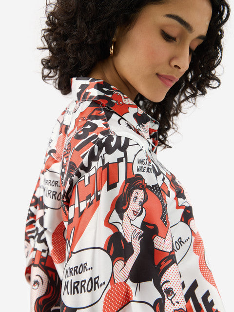 Satin Shirt Snow White Women Shirts