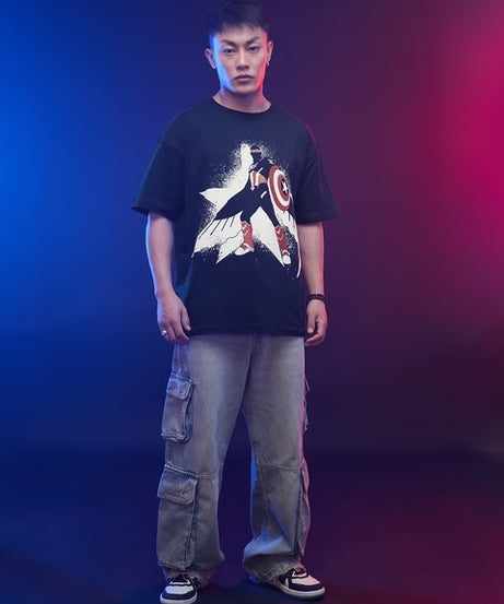 Captain America Sam Soldier Oversized T-Shirts
