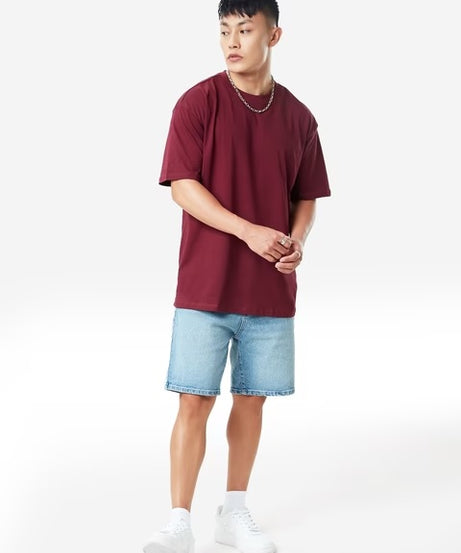 Dark Red Oversized T-Shirts
