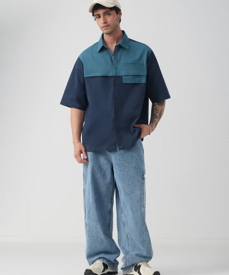 Double-Layered Shirt: Blue Ivy Oversized Shirts