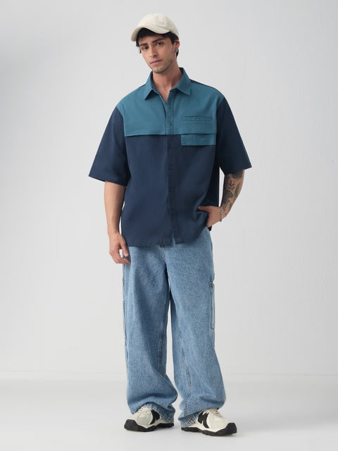 Double-Layered Shirt: Blue Ivy Oversized Shirts