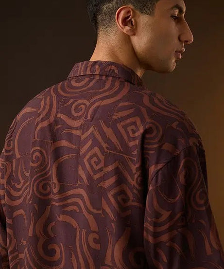 Men's Avatar Elements Oversized 100% Rayon Shirt