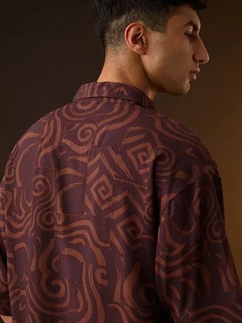 Men's Avatar Elements Oversized 100% Rayon Shirt