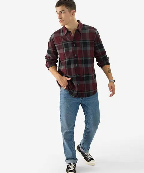 Men's Relaxed Fit Plaid Shirt