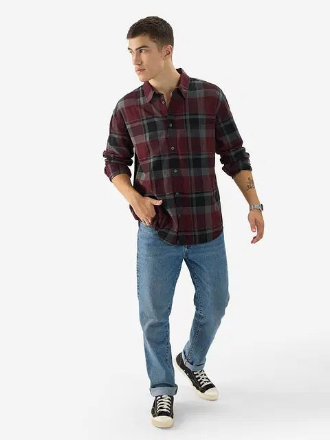 Men's Relaxed Fit Plaid Shirt