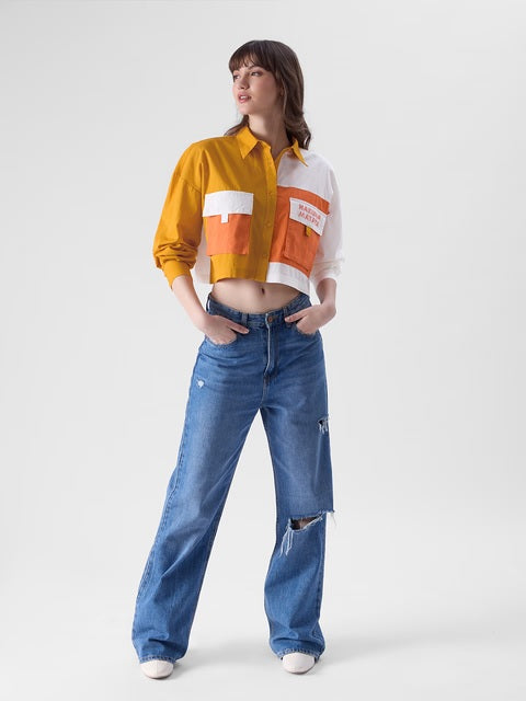 The Lion King Women Oversized Cropped Shirts