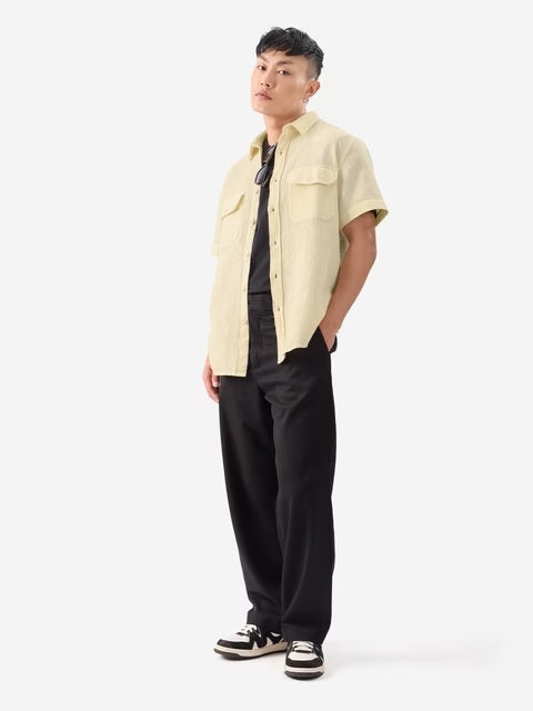 Off White Men Textured Shirts