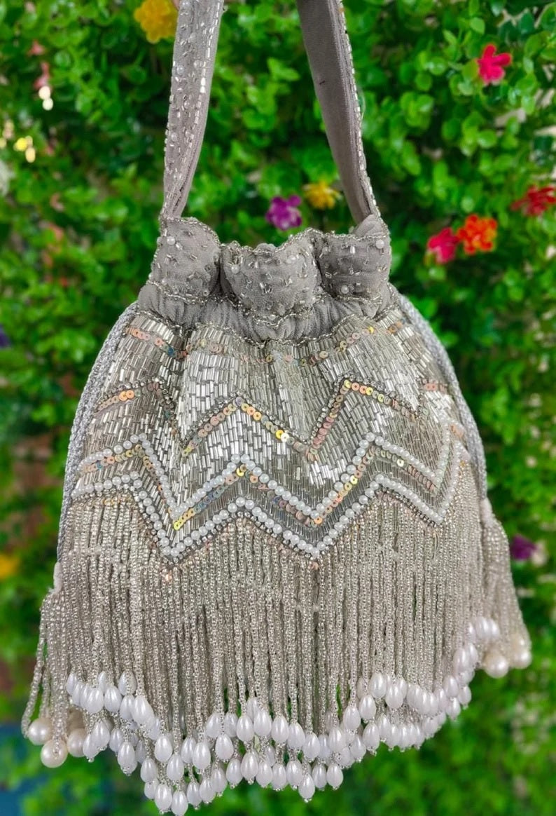 Handmade Beads Potli Bag