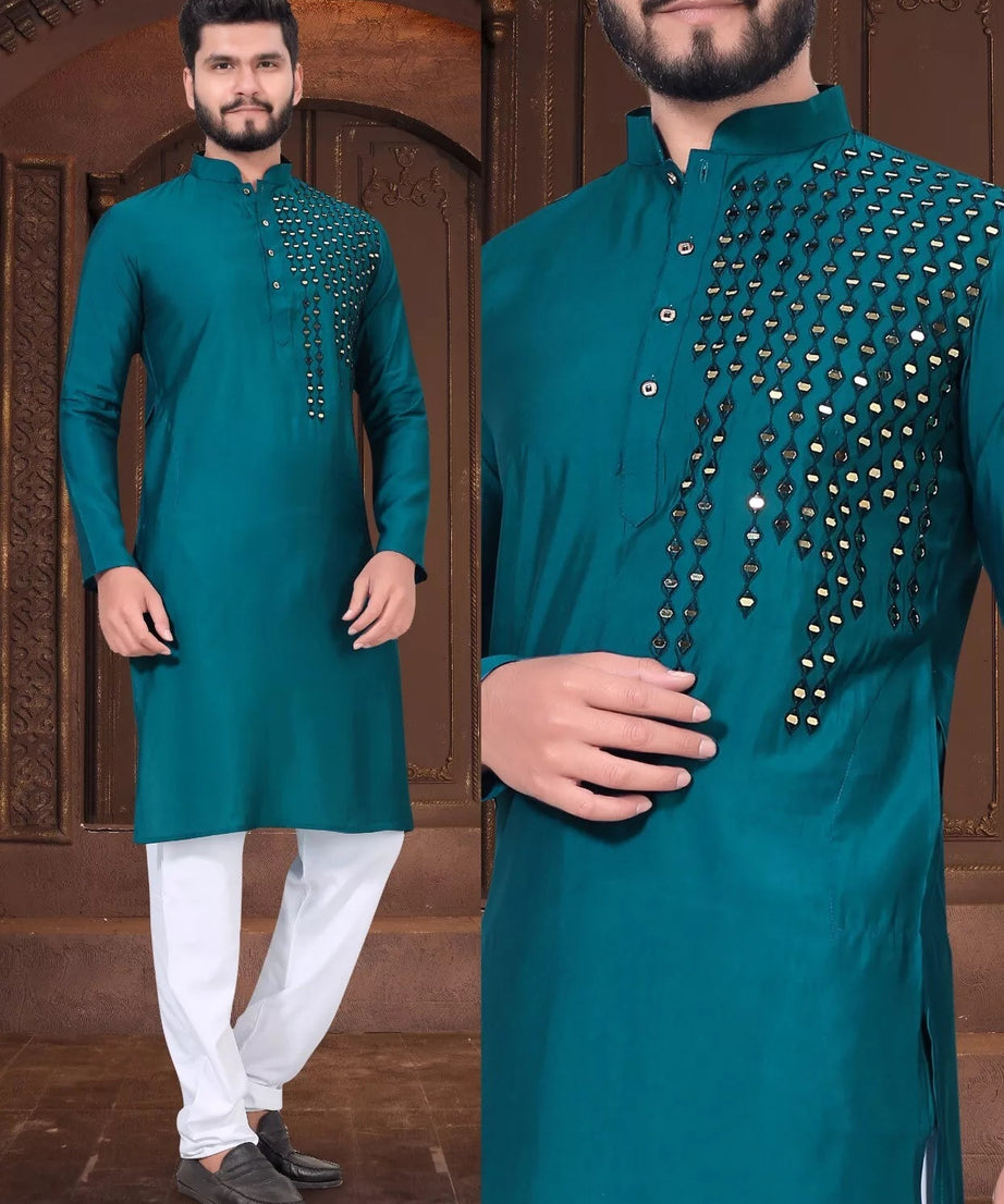 Viscose with kurta pajama set For Men's