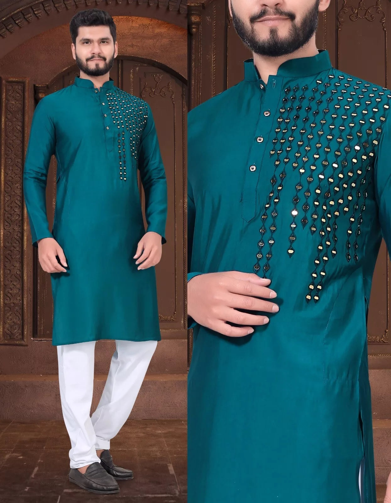 Viscose with kurta pajama set For Men's