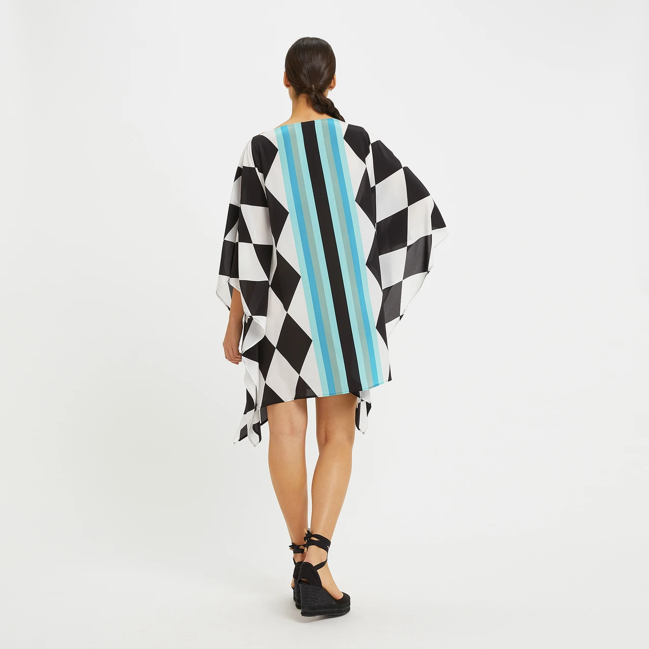 Soft Silk Crepe Kaftan - Luxurious Flowing Dress for Women's