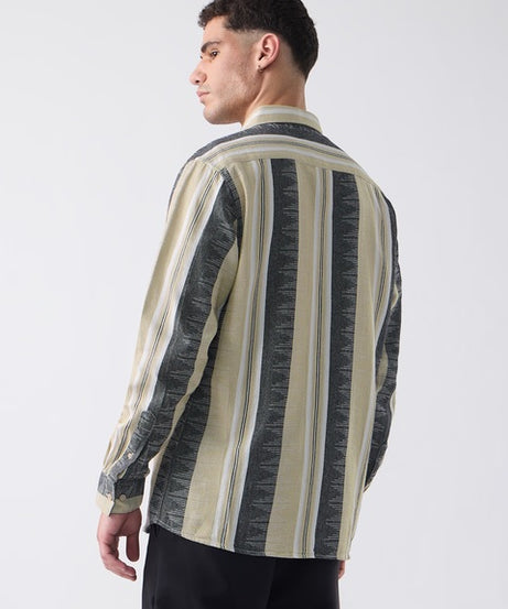 Jacquard Sandstone Men Textured Shirts