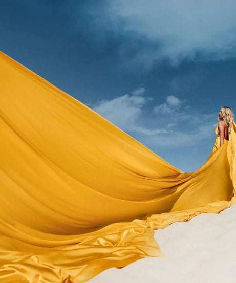 Long Flying Dress - Infinity Style with Adjustable Sizes - Electric Blue Flying Dress