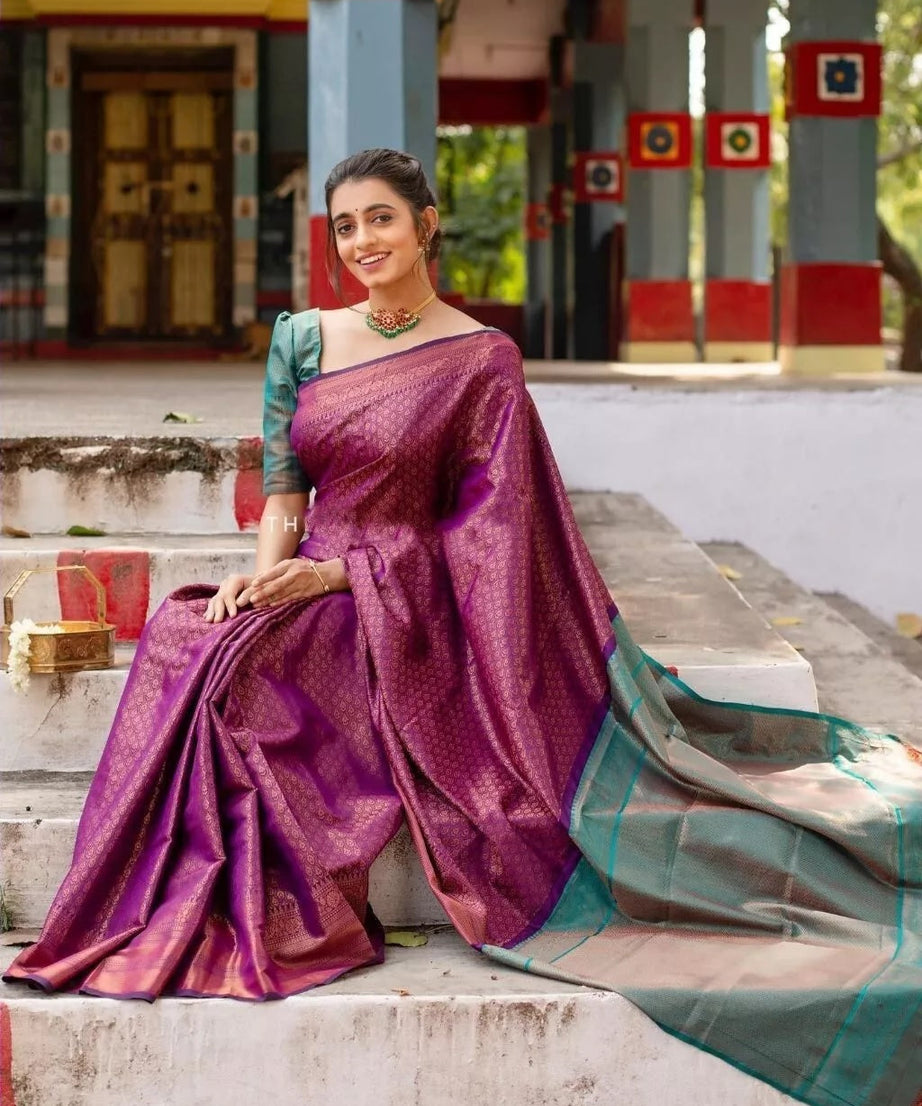 Soft Lichi Silk Saree With Blouse,Indian Party Wear Sari