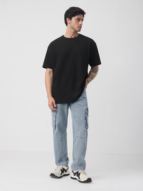 Popcorn Texture Caviar Oversized T-Shirts