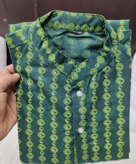 Heavy Magic Cotton Kurta Pajama For Men's & Kid's Combo Set